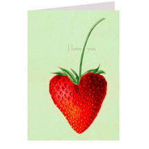 Strawberry Heart I Love You Card ~ England